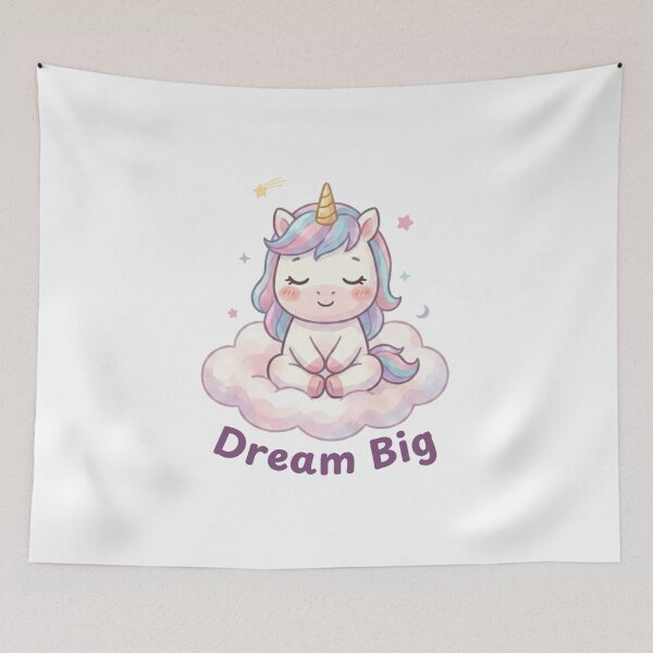 Item preview, Dream Big Pastel Unicorn on Cloud | Reminder designed and sold by SunnySideNotes.