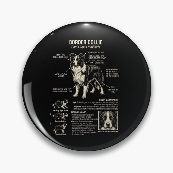 Item preview, Border Collie Scientific Anatomy Biology Dog Lover designed and sold by Kimberley King Art  King Art.