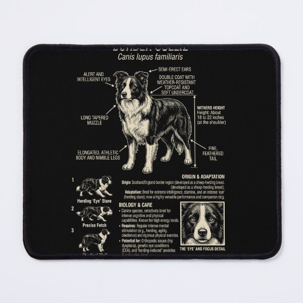 Item preview, Border Collie Scientific Anatomy Biology Dog Lover designed and sold by Kimberley King Art  King Art.