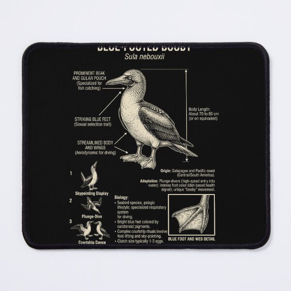 Item preview, Blue Footed Booby Scientific Anatomy Ornithology Animal Lover designed and sold by Kimberley King Art King Art.