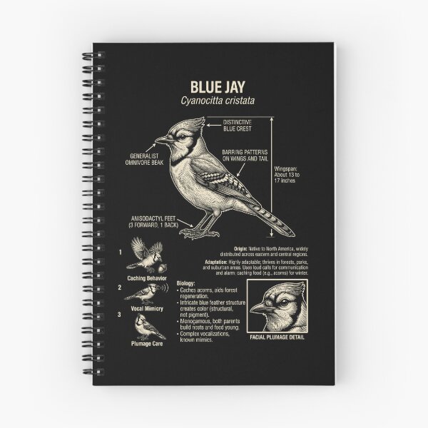 Item preview, Blue Jay Scientific Anatomy Ornithology Animal Lover designed and sold by Kimberley King Art  King Art.