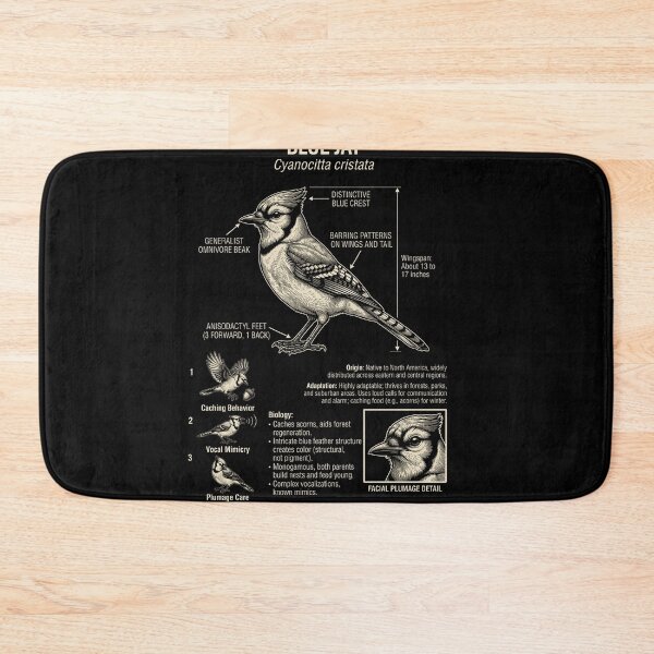 Item preview, Blue Jay Scientific Anatomy Ornithology Animal Lover designed and sold by Kimberley King Art  King Art.