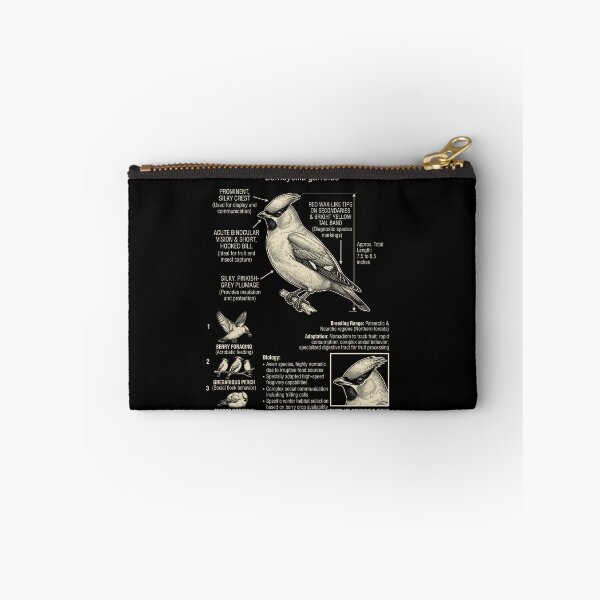 Item preview, Bohemian Waxwing Scientific Anatomy Ornithology Animal Lover designed and sold by Kimberley King Art  King Art.