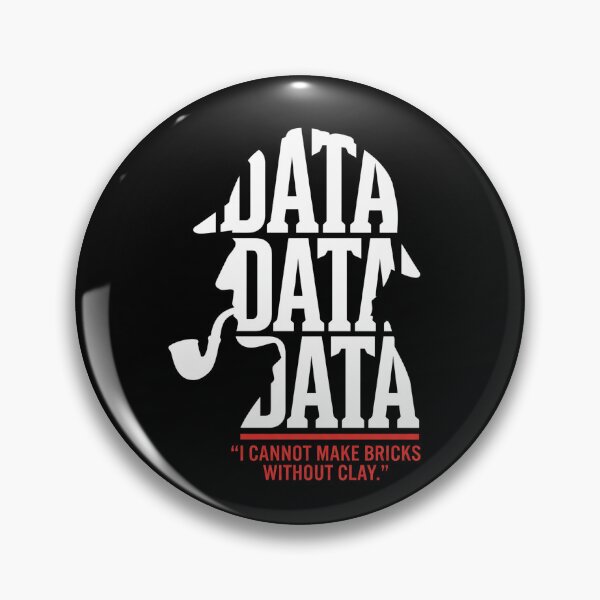 Item preview, Sherlock Holmes Data Quote Bricks Without Clay Silhouette designed and sold by Fenay Designs.