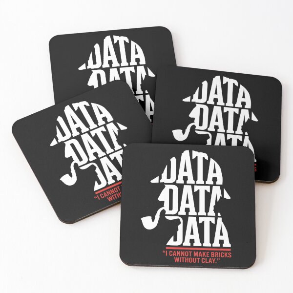 Item preview, Sherlock Holmes Data Quote Bricks Without Clay Silhouette designed and sold by Fenay Designs.