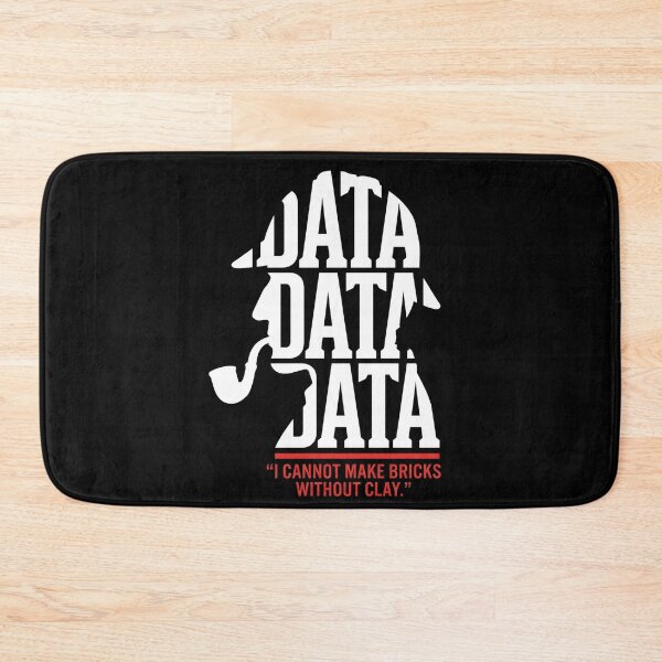 Item preview, Sherlock Holmes Data Quote Bricks Without Clay Silhouette designed and sold by Fenay Designs.