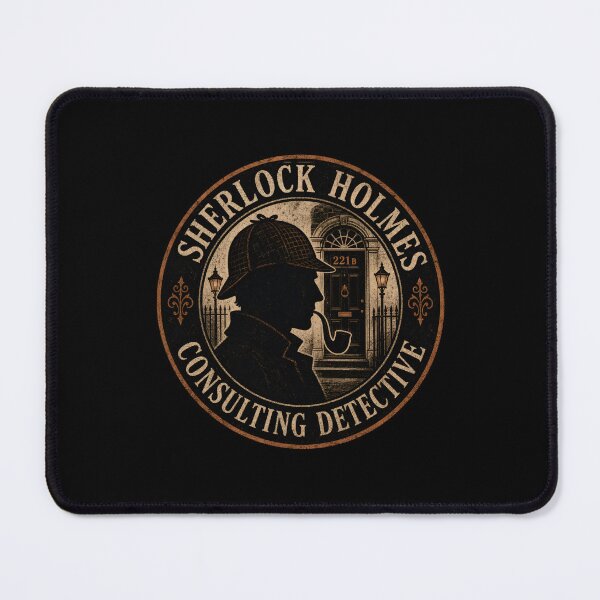 Item preview, Sherlock Holmes Consulting Detective 221B Baker Street Badge designed and sold by Fenay Designs.