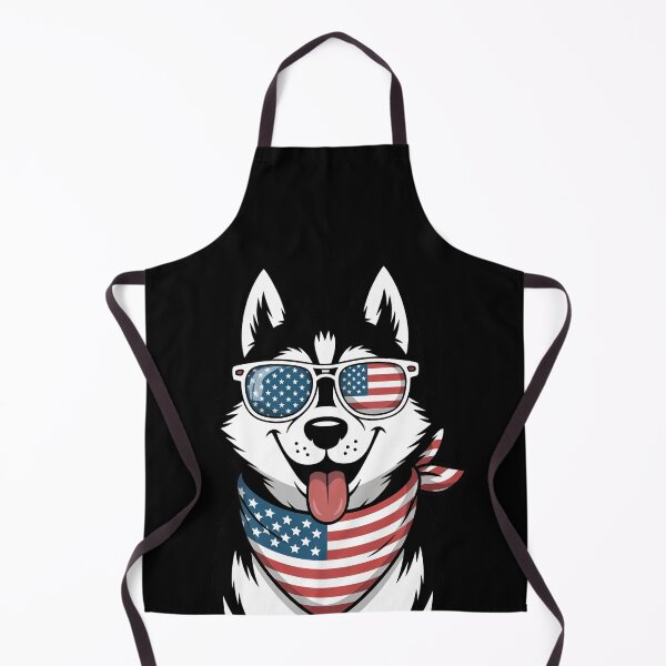 Item preview, Husky With American Flag Sunglasses And Bandana designed and sold by Canvas-Whispers.