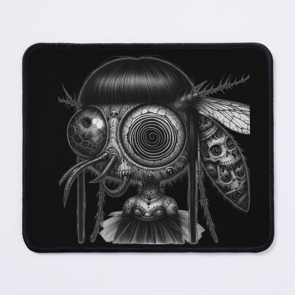 Item preview, Dark Manga Mosquito Girl with Hypnotic Eye and Skull Wings designed and sold by LujziWorld.