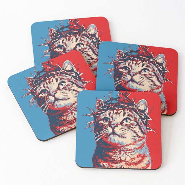 Item preview, PAWSUS Funny Cat Meme – Vintage Pop Art Cat Lover Design designed and sold by BlackCat Vibe.