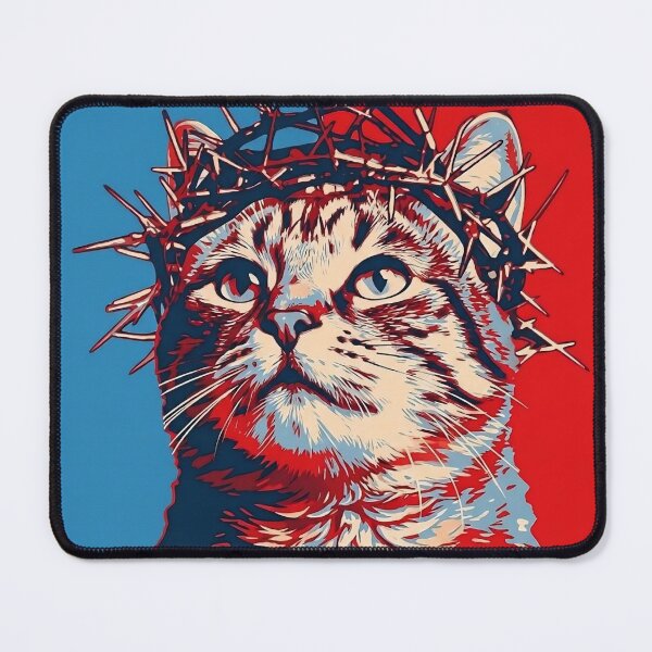 Item preview, PAWSUS Funny Cat Meme – Vintage Pop Art Cat Lover Design designed and sold by BlackCat Vibe.