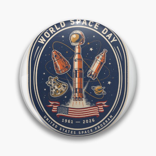 Item preview, United States Space Program World Space Day — Retro NASA Mission Patch T-Shirt V1 designed and sold by DarylWelsh2024.