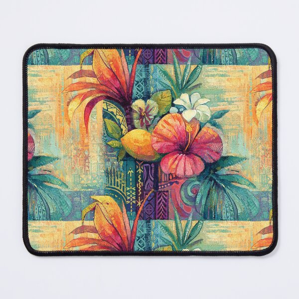Item preview, Polynesian Tropical Floral Splendor Abstract designed and sold by sunnthreads.