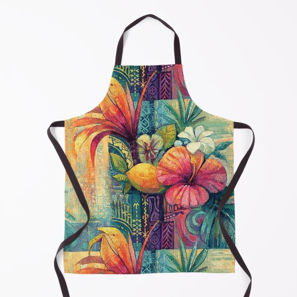 Item preview, Polynesian Tropical Floral Splendor Abstract designed and sold by sunnthreads.