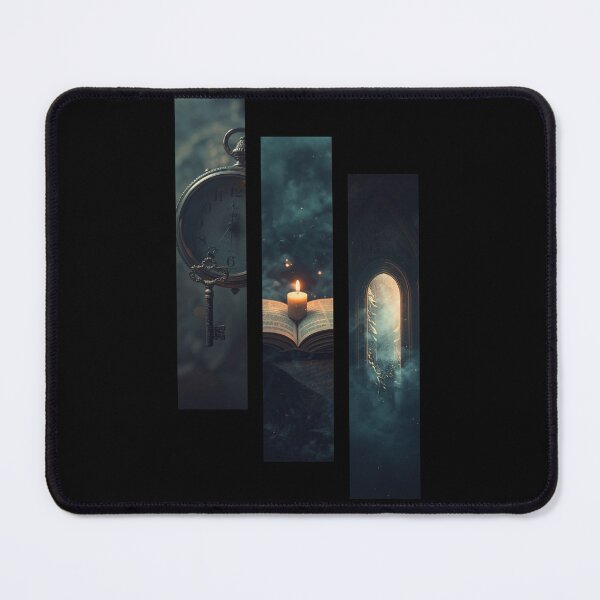 Item preview, Dark Academia Aesthetic — Antique Clock, Candlelit Book & Gothic Arch designed and sold by the-cute-nerd.