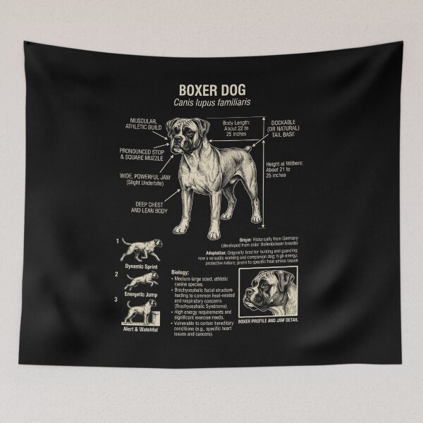 Item preview, Boxer Dog Scientific Anatomy Biology Dog Lover designed and sold by Kimberley King Art  King Art.