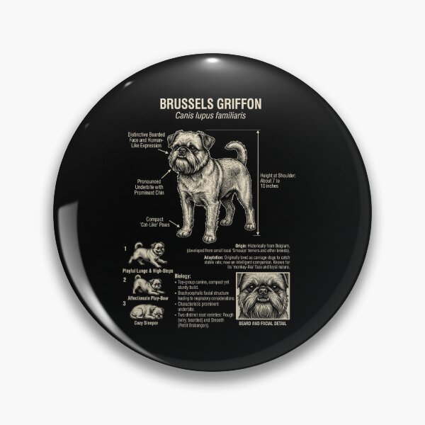 Item preview, Brussels Griffon Scientific Anatomy Biology Dog Lover designed and sold by Kimberley King Art  King Art.