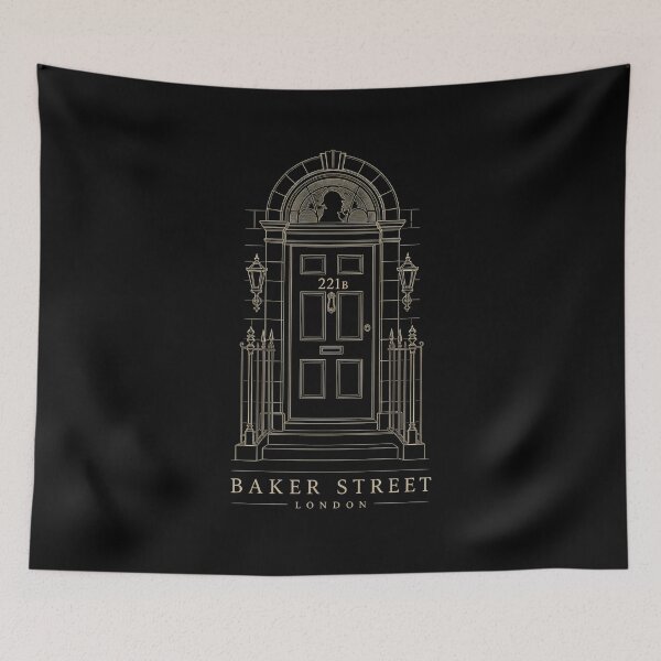 Item preview, 221B Baker Street London Sherlock Holmes Doorway Line Art designed and sold by Fenay Designs.