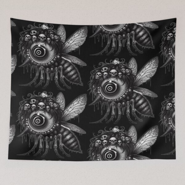 Item preview, Nightmare Fly Monster with Colossal Spiral Eye and Skull Crown designed and sold by LujziWorld.