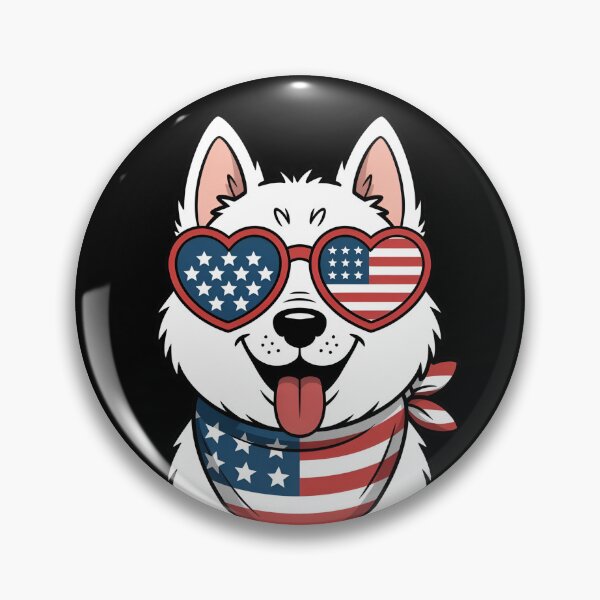 Item preview, Patriotic Dog With Heart‑Shaped American Flag Sunglasses designed and sold by Canvas-Whispers.