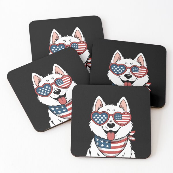 Item preview, Patriotic Dog With Heart‑Shaped American Flag Sunglasses designed and sold by Canvas-Whispers.