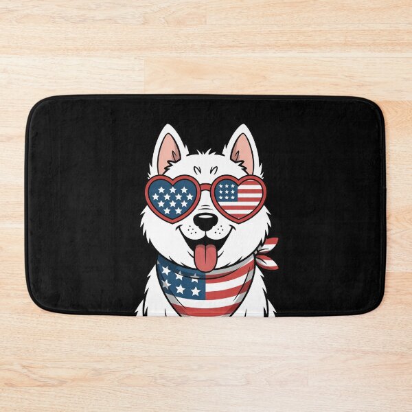 Item preview, Patriotic Dog With Heart‑Shaped American Flag Sunglasses designed and sold by Canvas-Whispers.