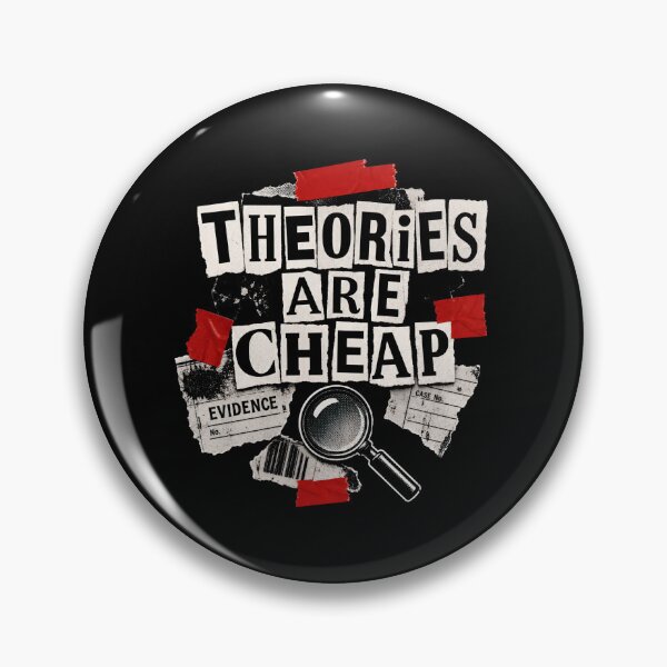 Item preview, Theories Are Cheap Sherlock Holmes Crime Scene Collage Art designed and sold by Fenay Designs.