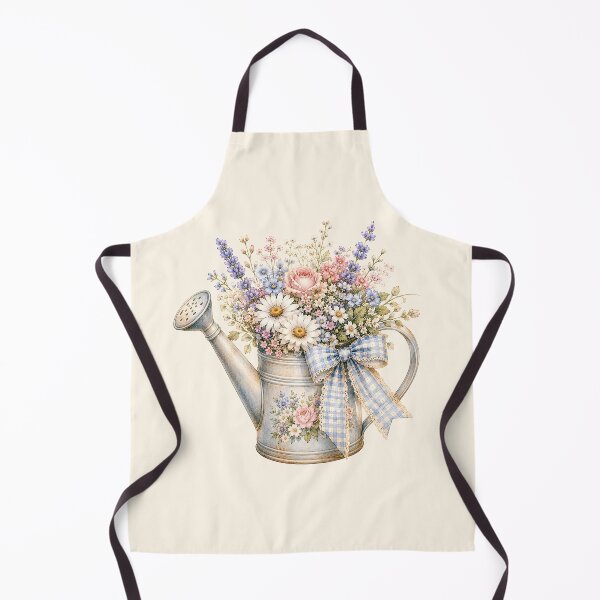 Item preview, Cottagecore Floral Watering Can | Vintage Garden Flowers Illustration designed and sold by looplandger.