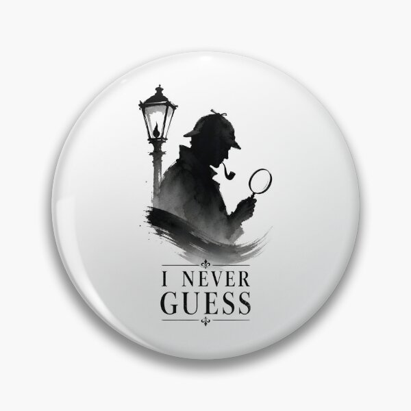 Item preview, Sherlock Holmes I Never Guess Watercolor Ink Brush Art designed and sold by Fenay Designs.