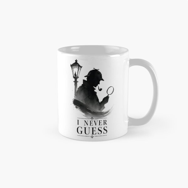 Item preview, Sherlock Holmes I Never Guess Watercolor Ink Brush Art designed and sold by Fenay Designs.