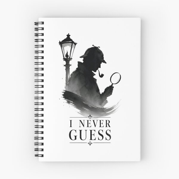Item preview, Sherlock Holmes I Never Guess Watercolor Ink Brush Art designed and sold by Fenay Designs.