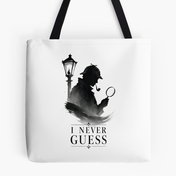 Item preview, Sherlock Holmes I Never Guess Watercolor Ink Brush Art designed and sold by Fenay Designs.