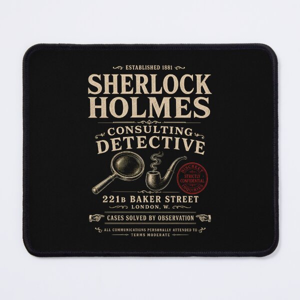 Item preview, Sherlock Holmes Consulting Detective 221B Baker Street Sign designed and sold by Fenay Designs.