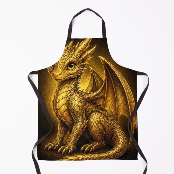 Item preview, Golden Baby Dragon – Majestic Fantasy Creature Art designed and sold by Karszul.