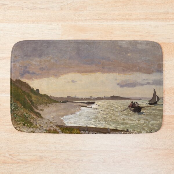 Item preview, Fishing Boats Along the Normandy Coast designed and sold by artofuniverse.