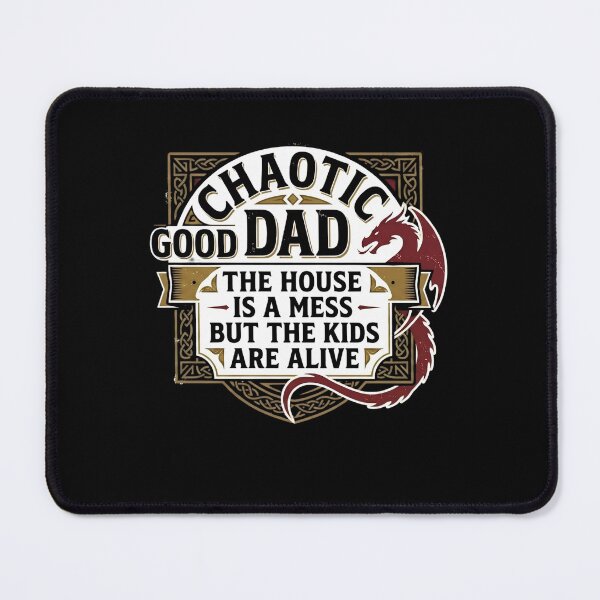 Item preview, Chaotic Good Dad Shirt, The House Is A Mess But The Kids Are Alive Tee, Funny RPG Gamer Father's Day Gift, Retro Dragon designed and sold by THREE LITTLE BEANS.