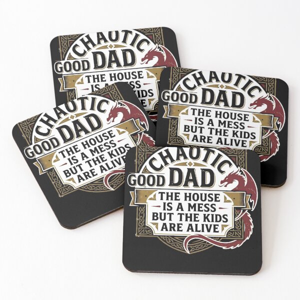 Item preview, Chaotic Good Dad Shirt, The House Is A Mess But The Kids Are Alive Tee, Funny RPG Gamer Father's Day Gift, Retro Dragon designed and sold by THREE LITTLE BEANS.