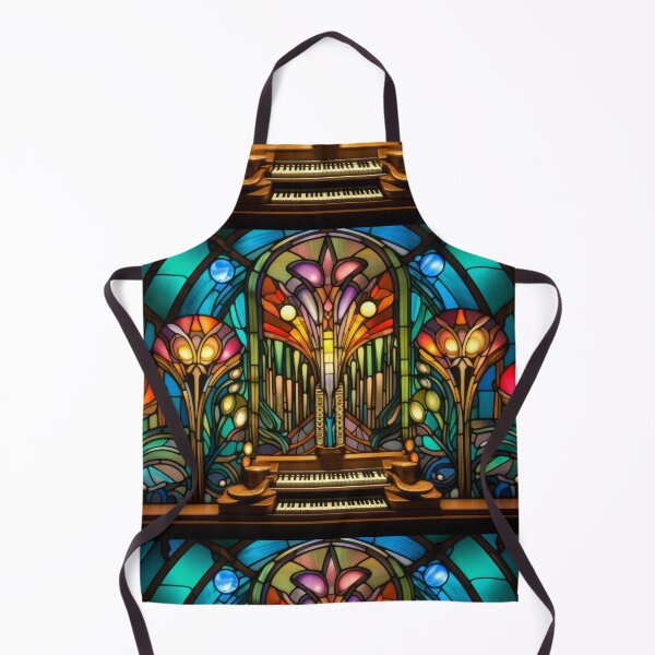 Item preview, Art Nouveau Pipe Organ Stained Glass Design designed and sold by pinkal.