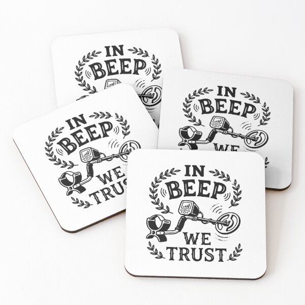 Item preview, In Beep We Trust - Metal Detecting Badge Style Illustration designed and sold by Sekla-Studio.