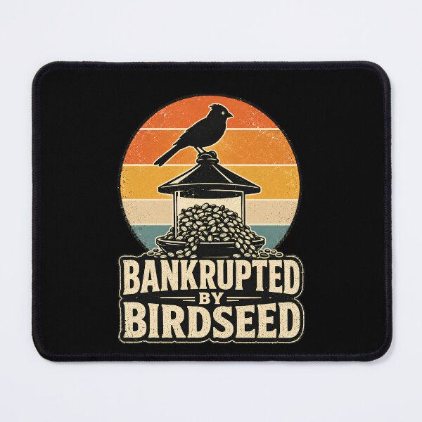 Item preview, Bankrupted By Birdseed, Funny Bird Lover T-Shirt, Pet Bird Owner Gift, Bird Feeding Humor Tee, Parakeet Budgie Lover, Vintage Birdwatching designed and sold by THREE LITTLE BEANS.