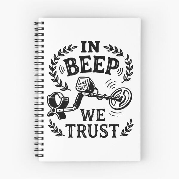 Item preview, In Beep We Trust - Metal Detecting Badge Style Illustration designed and sold by Sekla-Studio.