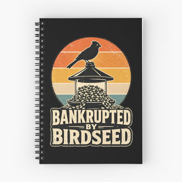 Item preview, Bankrupted By Birdseed, Funny Bird Lover T-Shirt, Pet Bird Owner Gift, Bird Feeding Humor Tee, Parakeet Budgie Lover, Vintage Birdwatching designed and sold by THREE LITTLE BEANS.