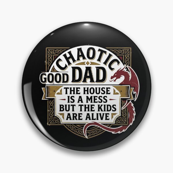 Item preview, Chaotic Good Dad Shirt, The House Is A Mess But The Kids Are Alive Tee, Funny RPG Gamer Father's Day Gift, Retro Dragon designed and sold by THREE LITTLE BEANS.