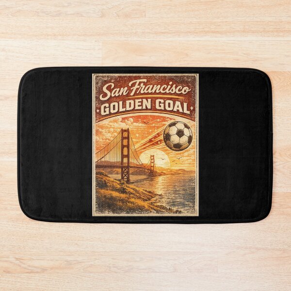 Item preview, San Francisco Golden Goal Retro Golden Gate Bridge Shirt | Vintage California Soccer Travel Design designed and sold by Globalcitytees.