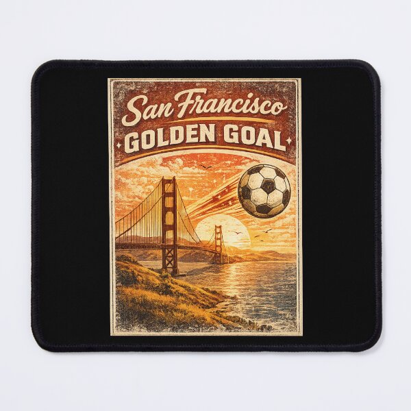 Item preview, San Francisco Golden Goal Retro Golden Gate Bridge Shirt | Vintage California Soccer Travel Design designed and sold by Globalcitytees.
