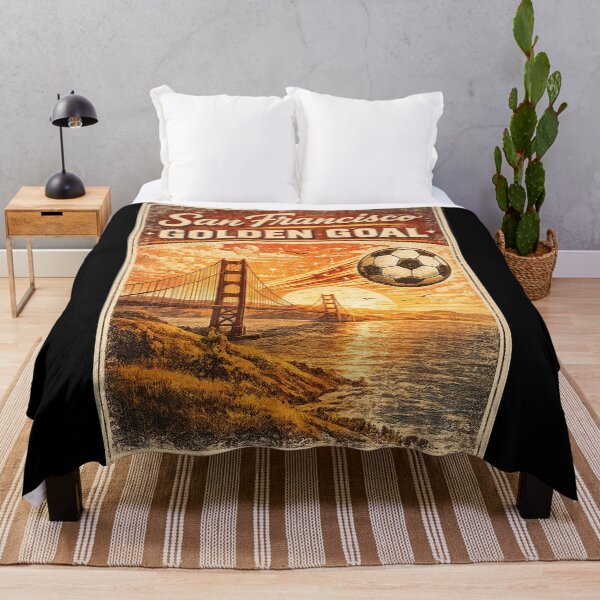 Item preview, San Francisco Golden Goal Retro Golden Gate Bridge Shirt | Vintage California Soccer Travel Design designed and sold by Globalcitytees.