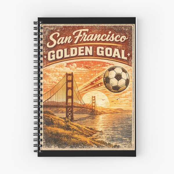 Item preview, San Francisco Golden Goal Retro Golden Gate Bridge Shirt | Vintage California Soccer Travel Design designed and sold by Globalcitytees.