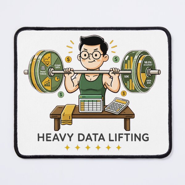 Item preview, Heavy Data Lifting - Accounting and Data Analyst Gym Humor. designed and sold by spreadsheetcafe.