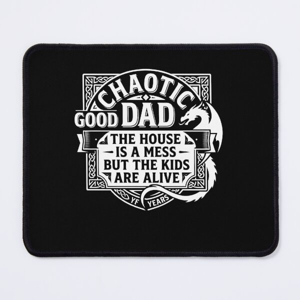 Item preview, Chaotic Good Dad Shirt, The House Is A Mess But The Kids Are Alive Tee, Funny RPG Gamer Father's Day Gift, Retro Dragon designed and sold by THREE LITTLE BEANS.