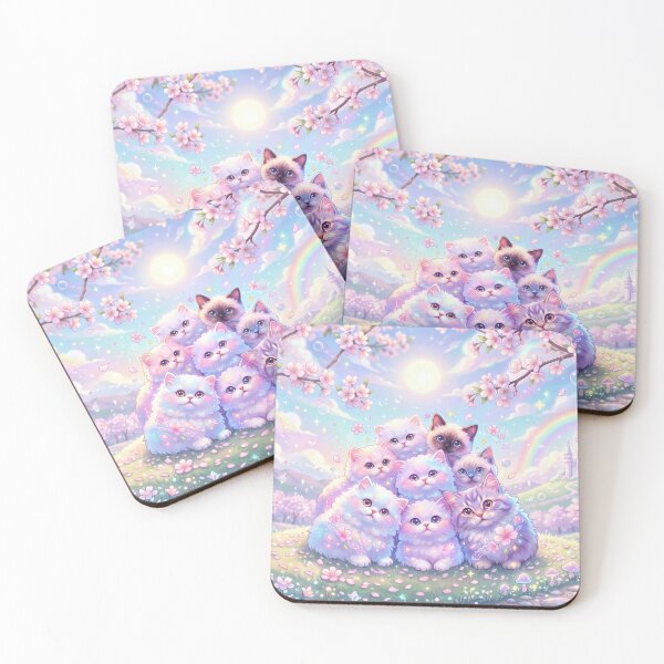Item preview, Cute Kittens Under Cherry Blossoms designed and sold by AnnArtshock.